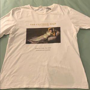 The Clothed Maja long sleeve white tee from Spain!